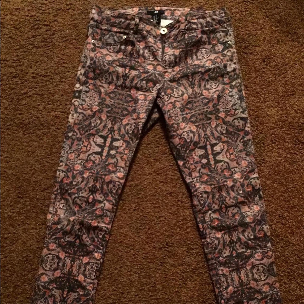 Trippy psychedelic skinny jeans
